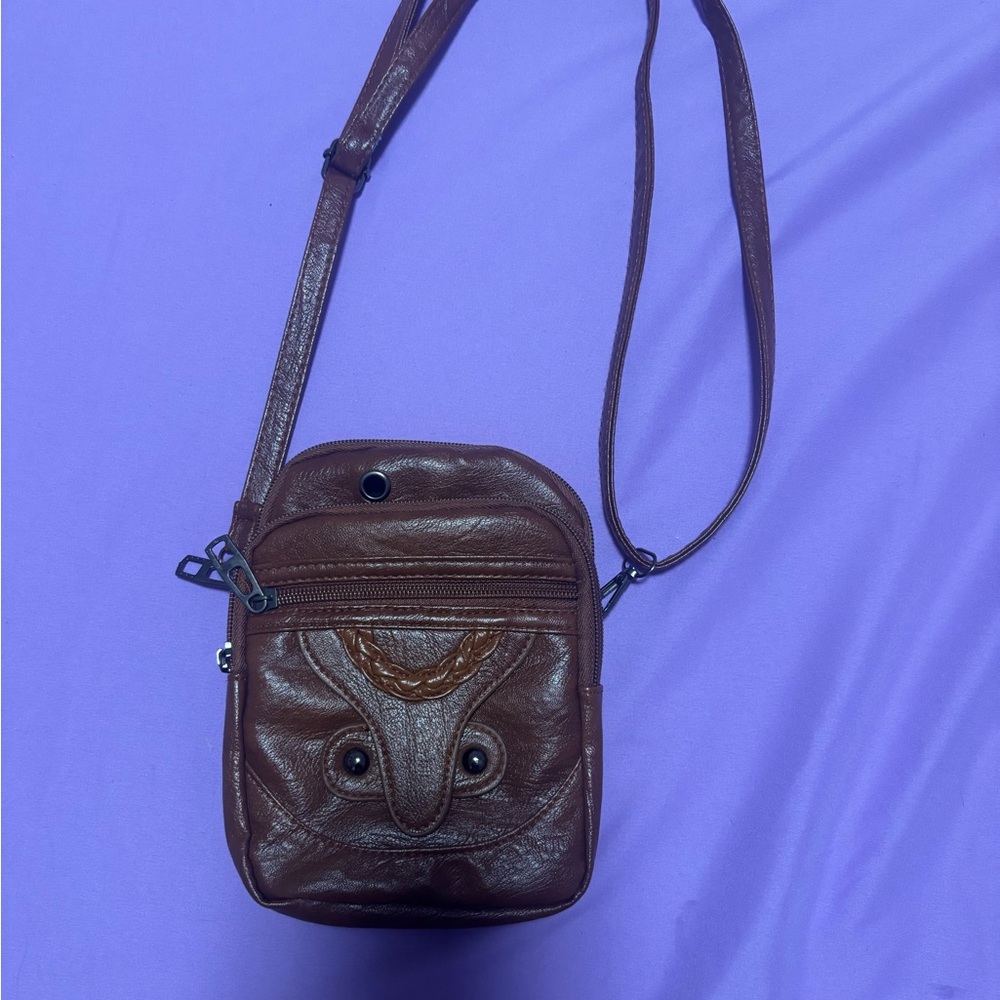 Brown Leather Crossbody Bag